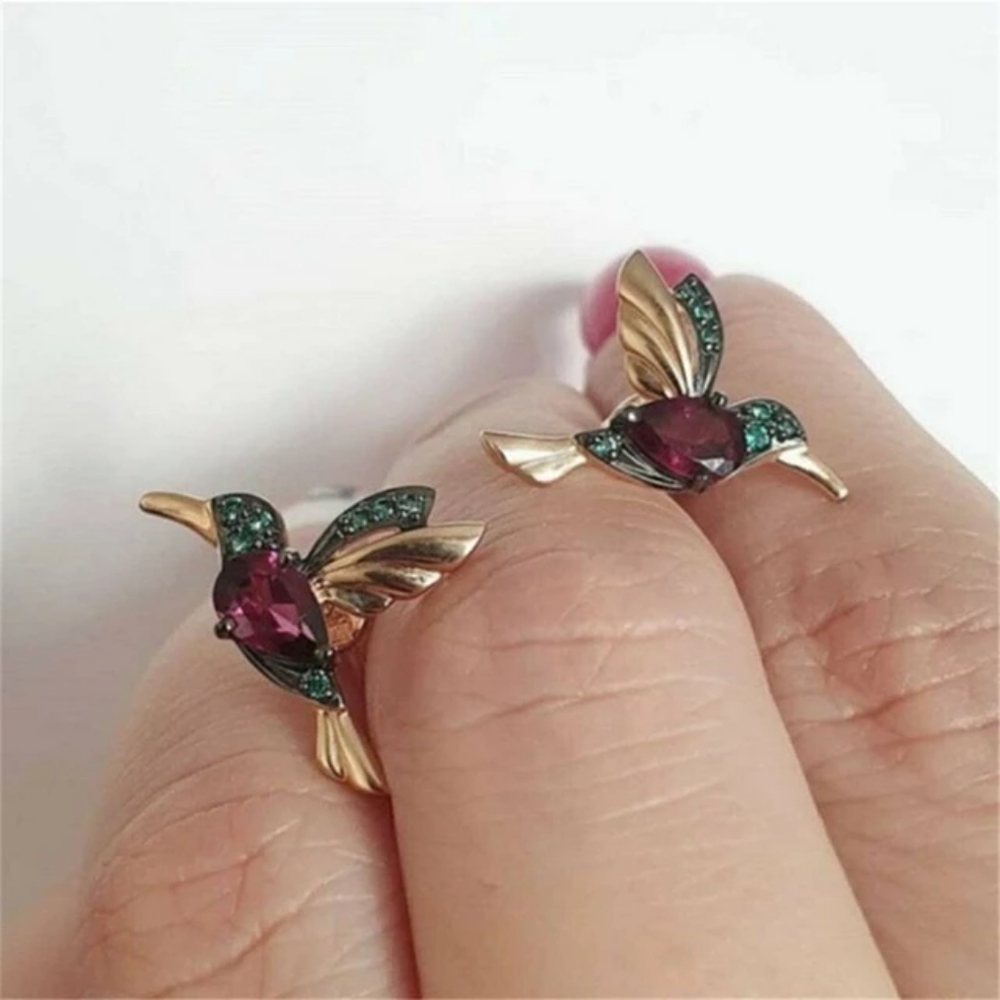 Hummingbird Threader Drop Earrings